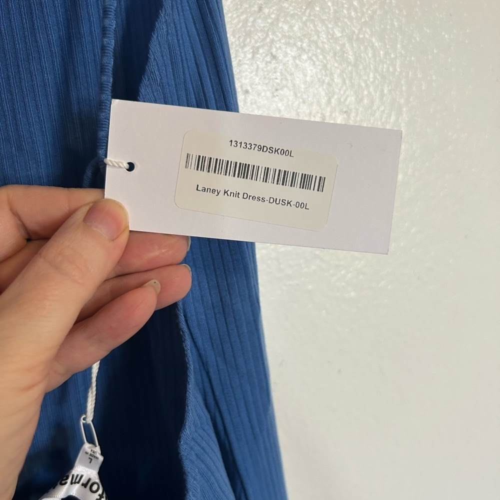 NWT Reformation Laney Knit Dress Dusk - Picture 6 of 9